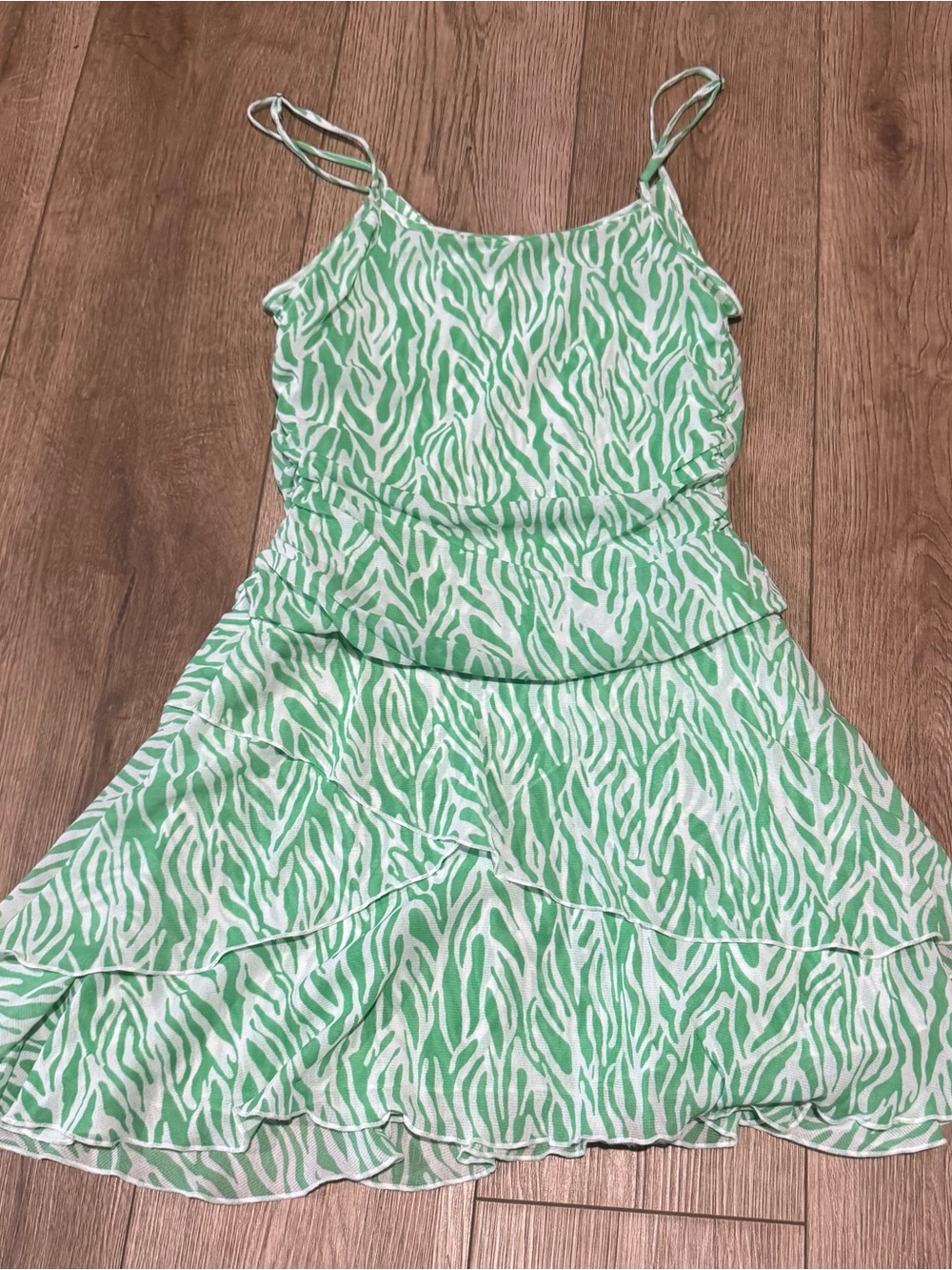 Diane Von Furstenberg for Target Green and White Zebra Print Sundress